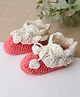 Woonie Ruffled Designed Handmade Booties - Pink