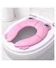 AEREX Foldable Potty Training Seats For Baby Portable Potty Toilet Seat for Baby Potty Training Seat Cover, Travel Toilet Seat, Folding Non Slip Silicone Pads With Carry Bag (Pink)