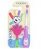 AEREX Baby Cute Toothbrush with Hand Toy | Soft Bristles Toothbrush| Manual Toothbrush For Kids | Gentle Oral Care for Toddlers & Children (Pink)