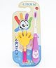 AEREX Baby Cute Toothbrush with Hand Toy | Soft Bristles Toothbrush| Manual Toothbrush For Kids | Gentle Oral Care for Toddlers & Children (Yellow)