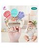 Puchku Baby Silicone Teether Cum Rattle Safe, Soothing & Fun For Teething Infants- Multicolor