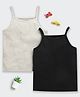 Nino Bambino Organic Cotton Knit Pack Of 2 Sleeveless Solid Camisoles - Multi Colour