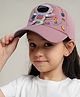 Vritraz Woven Robot Applique Detailed Baseball Cap - Pink - Circumference 52 - 56 Cm