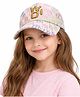 Vritraz Woven Alphabet Embroidered & Printed Baseball Cap - Peach - Circumference 52-56 Cms