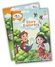 Movin Minds Story Explorers: Level 2 20 Reading passage phonics activity book | Reading practice | English Workbook | Age 6 and above - English