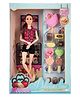 Zyamalox Height 22 cm Box Delicious Time Doll Premium Doll Set with Lollipops Chocolates Bag and Movable Joints Cute Doll Toys for Kids Girls Doll House Playset Gift - Assorted Color