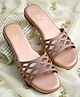 NZS Stone Embellished Sandals  - Rose Gold