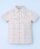 Cherry Crumble By Nitt Hyman Cotton Woven Half Sleeves Checked Shirt - Multi Colour