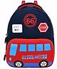 Azhari 12 Inches Cute Small Size Bus Print Fancy Bag Picnic Bag for Kids - Multicolor