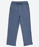 Charkhee Cotton Woven Solid Trousers - Blue