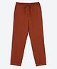 Charkhee Cotton Woven Solid Colour Trousers - Cinnamon