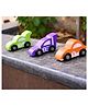 NESTA TOYS Wooden Toy Cars Set with 3 Colorful Vehicles for Kids & Toddlers