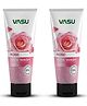 Vasu Rose Face Wash 60 ml (Pack of 2) | Hydrating & Refreshing Cleanser for Soft Glowing Skin