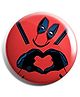 Funcart Deadpool Plastic Button Pin Badge - Red