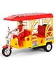 Centy E- Rickshaw Pull Back Toy Model - Red & Yellow