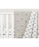 Masilo Organic Cotton Quilted Blanket 105 x 105 cm For Baby's/kids Nursery Soft , Lightweight and portable, 0 to 3 Years - Panda - Grey