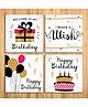 Wens Birthday Wishes Sparkle Laminated Wall Panels Set of 4 - Multicolor