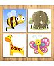 Wens Animal Nursery Sparkle Laminated Wall Panels Set of 4 - Multicolor