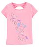 Carter's Glitter Unicorn Bow Back Jersey Tee - Pink