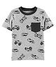 Carter's Race Car Slub Jersey Pocket Tee - Grey