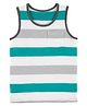 Carter's Striped Slub Jersey Tank - Blue White