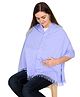 Lulamom Multi Purpose Breast Feeding Nursing Shawl With Mini Stripes - Blue