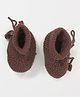 MayRa Knits Solid Booties - Brown