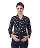Kriti Full Sleeves Maternity Top Hand Bag Print - Black