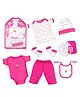 VParents Honey Punch New born Baby Gift Set Pink - Pack of 10