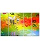 Wens Colorful World 5 Panels Velvet Laminated Wall Art - Multicolour