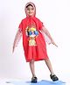 Babyhug Full Sleeves Raincoat Animal Print - Red
