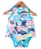 Nino Bambino Tropical Print Sleeveless Layered Onesie - Light Blue