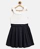 Cherry Crumble by Nitt Hyman Sleeveless Vintage Dress - White & Navy Blue