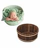 Babymooon Wooden Bowl Photo Prop - Brown
