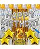 Shopperskart Second Birthday Balloon Kit Silver Golden - Pack of 73