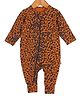 Nino Bambino Full Sleeves Leopard Print Romper - Brown