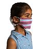 dr.jr Rasberry Candy Striped Elastic 2 Ply Mask - Pink & Grey