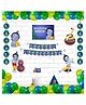 Untumble Krishna Theme Birthday Kit Blue - Pack of 58