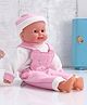 ToyMark Baby Doll with Bear Patch Pink - Height 41.5 cm 