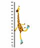 WENS Giraffe Skating Height Measurement Removable Wall Sticker - Multicolor
