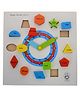Skilloffun Wooden Shapes Sorter Clock - Multicolour
