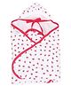 Tinycare Hooded Wrappper Strawberry Print - Pink