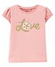 Carter's Love Jersey Top - Pink