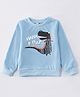 Kookie Kids Full Sleeves Sweatshirt Dino Print - Blue