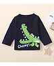 Kookie Kids Full Sleeves Tee Dino Print - Navy