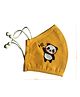 Akinos Kids Panda Work 100% Cotton Reusable/Washable Facemask - Yellow
