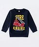 Kookie Kids Full Sleeves Tee Fire Engine Print - Dark Navy