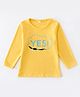 Kookie Kids Full Sleeves Tee Yes Print - Yellow