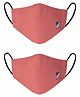 VEA Adults Soft Cotton 5 Layered Face Masks Pack of 2 - Red