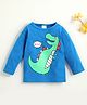 Kookie Kids Full Sleeve Tee Dino Print - Blue